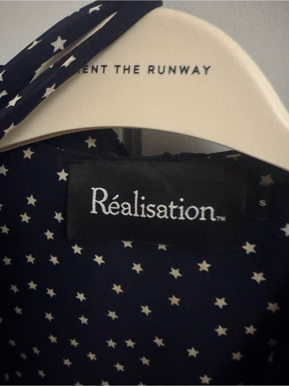 Realisation Par Navy Star Ruffle Wrap Mini Dress - Picture 2 of 4